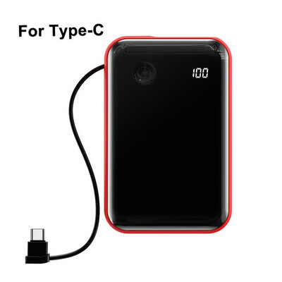 Baseus Mini 3A Power Bank 10000mAh Built-in USB Cable Digital Daisplay Powerbank 15W Battery Charger For iPhone Samsung
Baseus Mini 3A Power Bank 10000mAh Built-in USB Cable Digital Daisplay Powerbank 15W Battery Charger For iPhone Samsung