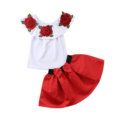 Fashion Baby Girls Casual Summer Sets Flower Print Off-shoulder Tops BlouseShort Skirts Suits Costume Set
Fashion Baby Girls Casual Summer Sets Flower Print Off-shoulder Tops BlouseShort Skirts Suits Costume Set