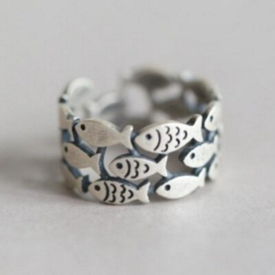 Real 925 Sterling Silver Fish Ladies Adjustable Wedding Ring Fashion Sterling - Silver - Jewelry Girls Gift
Real 925 Sterling Silver Fish Ladies Adjustable Wedding Ring Fashion Sterling - Silver - Jewelry Girls Gift