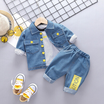 New Top Pants Coat 3pcs Childrens Set Cute Toddler Boy Clothes Fashion Cotton Striped Denim Boy Set 0-4T Baby Boy Clothes
New Top Pants Coat 3pcs Childrens Set Cute Toddler Boy Clothes Fashion Cotton Striped Denim Boy Set 0-4T Baby Boy Clothes