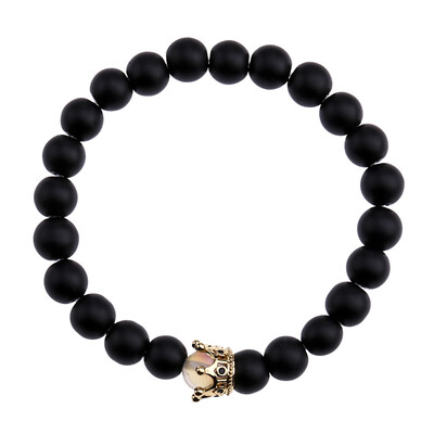 Opal Black White Pearls Micro Inlaid Crown Pair Bracelet Unisex Elastic Rope Bracelet
Opal Black White Pearls Micro Inlaid Crown Pair Bracelet Unisex Elastic Rope Bracelet