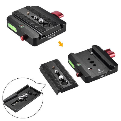 Andoer Rapid Connect Adapter with Quick Release Sliding Plate for Manfrotto Tripod 577 Replacement
Andoer Rapid Connect Adapter with Quick Release Sliding Plate for Manfrotto Tripod 577 Replacement