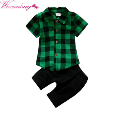 Children Boys Clothing Sets Baby Boys Plaid T-shirt Top shorts Summer Set Toddler Kids Tracksuit Clothes Sport suit Set
Children Boys Clothing Sets Baby Boys Plaid T-shirt Top shorts Summer Set Toddler Kids Tracksuit Clothes Sport suit Set