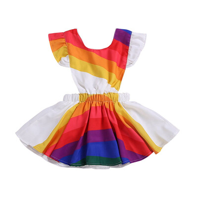 2019 Summer New Princess Dress Kid Baby Girls Party Pageant Cute Ruffle Sleeve Backless Strap Rainbow Beach Tutu Dresses 1-5T
2019 Summer New Princess Dress Kid Baby Girls Party Pageant Cute Ruffle Sleeve Backless Strap Rainbow Beach Tutu Dresses 1-5T
