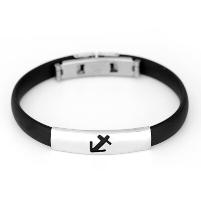 12 Constellation Bracelet Man Women Silicone Titanium Steel Bracelets Couple Bracelet
12 Constellation Bracelet Man Women Silicone Titanium Steel Bracelets Couple Bracelet