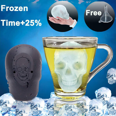 3D Skull Head Ice Cube Mold Skull Shaped Whisky Wine Ice Cube Tray Maker Chocolate Mould Bar Party Supplies
3D Skull Head Ice Cube Mold Skull Shaped Whisky Wine Ice Cube Tray Maker Chocolate Mould Bar Party Supplies