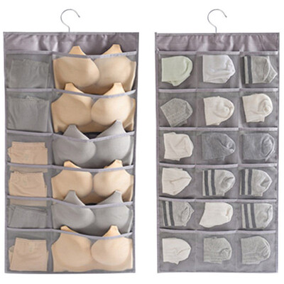 Qingwei simple double-sided hanging bag underwear storage bag wardrobe door storage bag gray 1 pack
Qingwei simple double-sided hanging bag underwear storage bag wardrobe door storage bag gray 1 pack