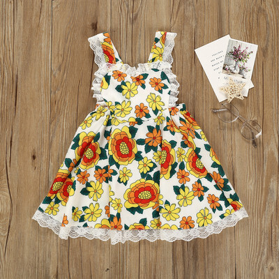 Summer Casual Fashion Baby Girl Sleeveless Flower Printing Lace Princess Dress Kids Clothing
Summer Casual Fashion Baby Girl Sleeveless Flower Printing Lace Princess Dress Kids Clothing