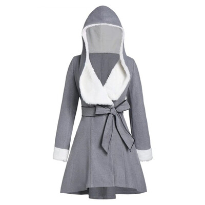 Gobestart Ladies Woolen Cloth Coat Womens Winter Warm Long Jacket Girdle Hooded Overcoat
Gobestart Ladies Woolen Cloth Coat Womens Winter Warm Long Jacket Girdle Hooded Overcoat
