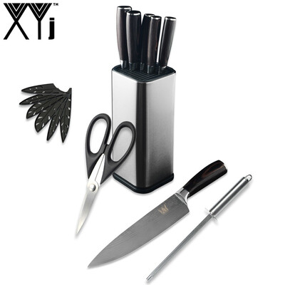 XYj Chef Slicing Bread Santoku Utility Fruit Kitchen Knife Imitate Damascus pattern Stainless Steel Knife Set Cooking Tools 9 piec
XYj Chef Slicing Bread Santoku Utility Fruit Kitchen Knife Imitate Damascus pattern Stainless Steel Knife Set Cooking Tools 9 piec