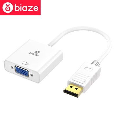 BIAZE DP to VGA Converter Displayport To VGA Female HD Converter Cable TV / Projector Video Adapter ZH33-PC White
BIAZE DP to VGA Converter Displayport To VGA Female HD Converter Cable TV / Projector Video Adapter ZH33-PC White