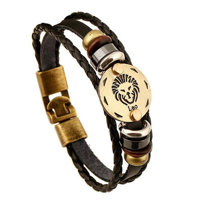 12 Constellations Bracelet 2017 New Fashion Jewelry Leather Bracelet Men Casual Personality Zodiac Signs Punk Bracelet
12 Constellations Bracelet 2017 New Fashion Jewelry Leather Bracelet Men Casual Personality Zodiac Signs Punk Bracelet