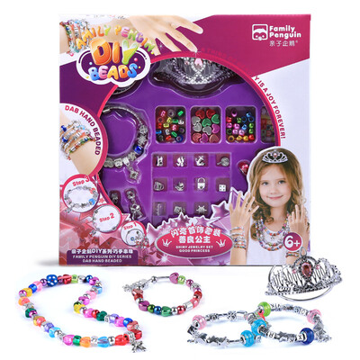 Parent-child penguin beaded bead girls play house toys string beads children hand DIY educational toys kind princess
Parent-child penguin beaded bead girls play house toys string beads children hand DIY educational toys kind princess