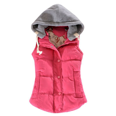Autumn Winter Solid Women Basic Coats Sexy All-match Cotton Vest Patchwork Sleeveless Hooded Collar Casual Colete Down Jacket
Autumn Winter Solid Women Basic Coats Sexy All-match Cotton Vest Patchwork Sleeveless Hooded Collar Casual Colete Down Jacket