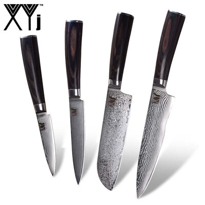 XYj Quality Damascus Knife 8" Chef 7" Santoku 5" Utility 35 Fruit Kitchen Knife 73 Layers Damascus Steel Knife Set
XYj Quality Damascus Knife 8" Chef 7" Santoku 5" Utility 35 Fruit Kitchen Knife 73 Layers Damascus Steel Knife Set