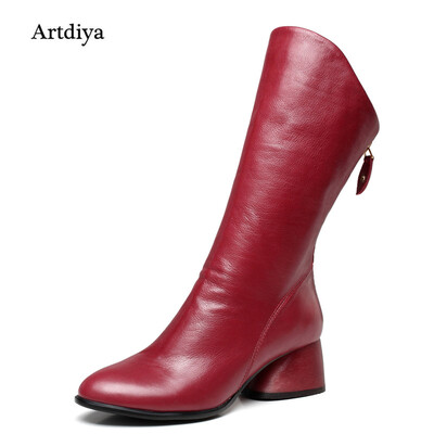 2017 New Women Boots Head Layer Cowhide Leather Boots Handmade Retro Minimalist Genuine Leather Mid-Calf Boots BlackRed 898B
2017 New Women Boots Head Layer Cowhide Leather Boots Handmade Retro Minimalist Genuine Leather Mid-Calf Boots BlackRed 898B