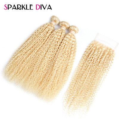Sparkle Diva Hair 613 Blonde 3 Bundles Brazilian Curly With A Closure Human Hair Extensions Remy Hair Double Weft Free Shipping
Sparkle Diva Hair 613 Blonde 3 Bundles Brazilian Curly With A Closure Human Hair Extensions Remy Hair Double Weft Free Shipping