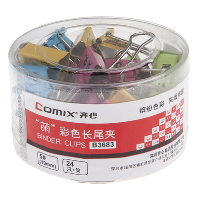 (COMIX) 24 installed 19mm Meng color long tail clip / ticket folder / swallows clip / iron clip office stationery B3683
(COMIX) 24 installed 19mm Meng color long tail clip / ticket folder / swallows clip / iron clip office stationery B3683