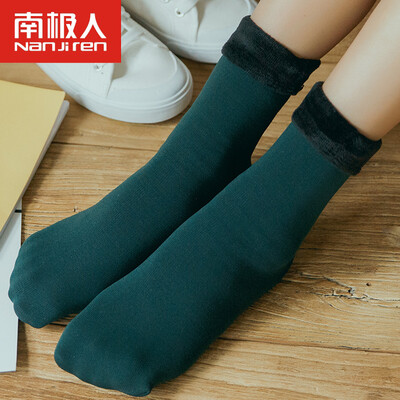 Antarctic Nanjiren socks female autumn&winter warm socks plus velvet thickening floor socks in the tube fashion towel socks black code
Antarctic Nanjiren socks female autumn&winter warm socks plus velvet thickening floor socks in the tube fashion towel socks black code