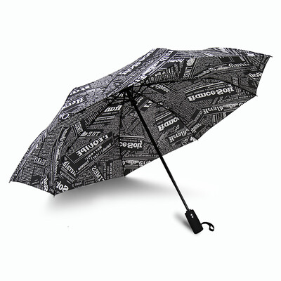 Cmon A1794 black newspaper automatic umbrella automatic umbrella self-opening umbrella folding male&female creative business folding umbrella
Cmon A1794 black newspaper automatic umbrella automatic umbrella self-opening umbrella folding male&female creative business folding umbrella