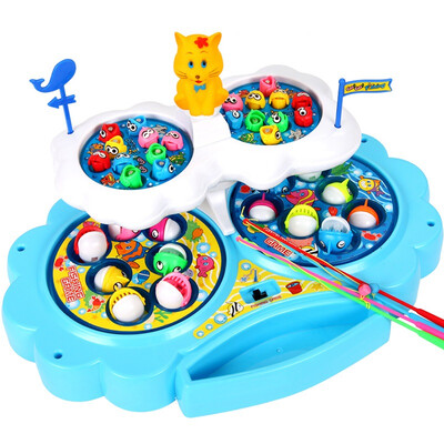 Bei En (beiens) educational toys electric large double rotating kittens children's fishing toys 352 blue
Bei En (beiens) educational toys electric large double rotating kittens children's fishing toys 352 blue