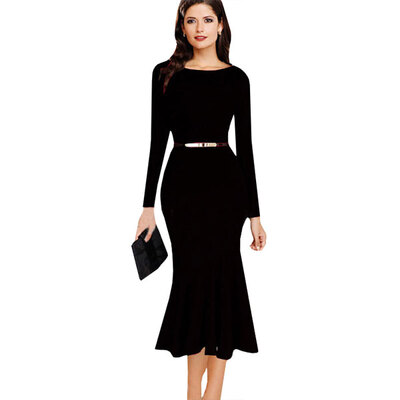 Lovaru ™2015 fashion New long tail package hip dress dress simple pure color Long-sleeved round collar dress
Lovaru ™2015 fashion New long tail package hip dress dress simple pure color Long-sleeved round collar dress