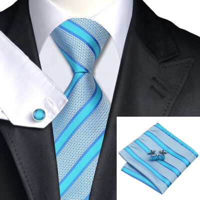 N-0568 Vogue Men Silk Tie Set Blue Stripe Necktie Handkerchief Cufflinks Set Ties For Men Formal Wedding Business wholesale
N-0568 Vogue Men Silk Tie Set Blue Stripe Necktie Handkerchief Cufflinks Set Ties For Men Formal Wedding Business wholesale