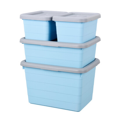 Revitalizing four-piece storage box horizontal light blue Plastic storage box underwear clothes cosmetics storage box dormitory toy storage box CH1442
Revitalizing four-piece storage box horizontal light blue Plastic storage box underwear clothes cosmetics storage box dormitory toy storage box CH1442