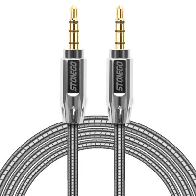 STONEGO 35mm Auxiliary Audio Cable Male to Male Stereo AUX Cable Zinc Alloy Polished Metal Connectors Stainless steel Cord
STONEGO 35mm Auxiliary Audio Cable Male to Male Stereo AUX Cable Zinc Alloy Polished Metal Connectors Stainless steel Cord