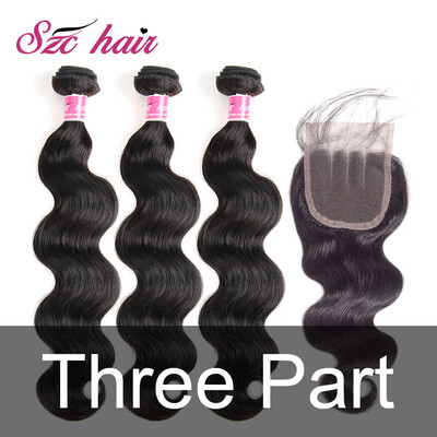 SZC Peruvian Virgin Hair Body Wave 3 Bundles with Closure Unprocessed Virgin Human Hair Weave Bundles Extensions Natural Color
SZC Peruvian Virgin Hair Body Wave 3 Bundles with Closure Unprocessed Virgin Human Hair Weave Bundles Extensions Natural Color