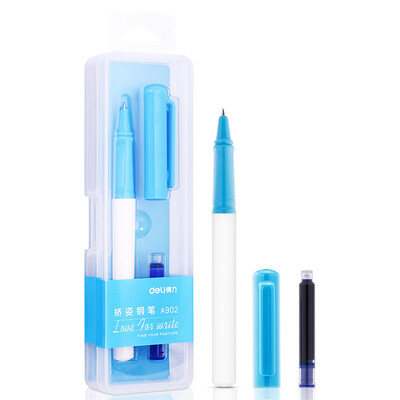 Deli deli EF dark tip excellent series of posture posture pen signature pen positive posture pen student practice accompanying set gift ink bag light blue A902
Deli deli EF dark tip excellent series of posture posture pen signature pen positive posture pen student practice accompanying set gift ink bag light blue A902