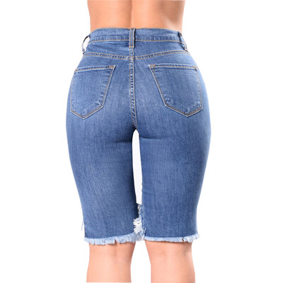 Summer Fashion Womens Denim Pants Ripped Hole Jeans Stretch Knee Length Jeans Sexy Torn Femme Skinny Body Jeans
Summer Fashion Womens Denim Pants Ripped Hole Jeans Stretch Knee Length Jeans Sexy Torn Femme Skinny Body Jeans