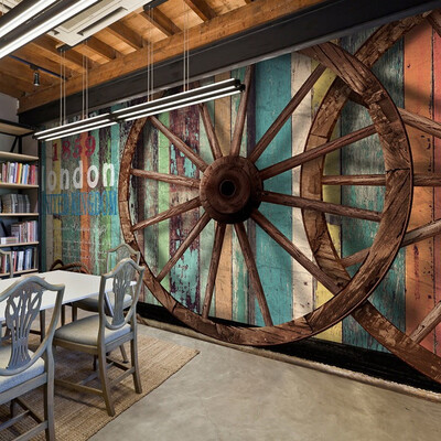 Custom Size Photo Vintage wood plank wheel large mural Bar Cafe 3D personality theme wall painting wallpaper
Custom Size Photo Vintage wood plank wheel large mural Bar Cafe 3D personality theme wall painting wallpaper