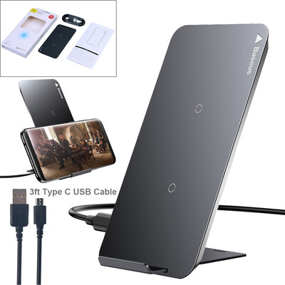 Baseus Qi Wireless Charger Pad Stand Fast Charging For iPhone X 8 Plus Samsung Galaxy Note8/5/S6/S7 Edge/S8
Baseus Qi Wireless Charger Pad Stand Fast Charging For iPhone X 8 Plus Samsung Galaxy Note8/5/S6/S7 Edge/S8