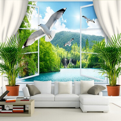 Custom 3d mural 3D stereo room wallpaper background wallpaper romantic sea gull mural false window wallpaper mural
Custom 3d mural 3D stereo room wallpaper background wallpaper romantic sea gull mural false window wallpaper mural
