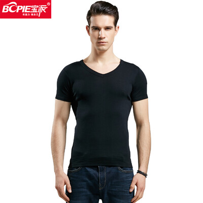 BOPIE Mens vest Mens cotton T-shirt short-sleeved casual sports breathable bottoming shirt black V-neck 16590
BOPIE Mens vest Mens cotton T-shirt short-sleeved casual sports breathable bottoming shirt black V-neck 16590