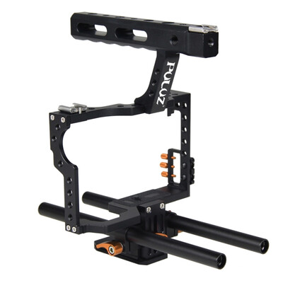 PULUZ Camera Cage Handle Stabilizer for Sony A7 & A7S & A7R & A7R II & A7S II Panasonic Lumix DMC-GH4Orange
PULUZ Camera Cage Handle Stabilizer for Sony A7 & A7S & A7R & A7R II & A7S II Panasonic Lumix DMC-GH4Orange
