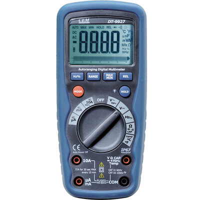Huashengchang CEM digital multimeter DT-9927 double injection molding body IP67 waterproof 1000V full protection with temperature measurement function
Huashengchang CEM digital multimeter DT-9927 double injection molding body IP67 waterproof 1000V full protection with temperature measurement function