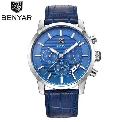 BENYAR Men Watch Top Brand Luxury Quartz Watch Mens Sport Fashion Analog Leather Strap Male Wristwatch New Waterproof Clock
BENYAR Men Watch Top Brand Luxury Quartz Watch Mens Sport Fashion Analog Leather Strap Male Wristwatch New Waterproof Clock
