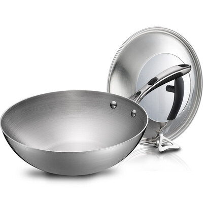 Jingdong Supermarket Ai Shida five-layer composite 304 stainless steel smoke-free wok SW1330 health uncoated induction cooker wok
Jingdong Supermarket Ai Shida five-layer composite 304 stainless steel smoke-free wok SW1330 health uncoated induction cooker wok