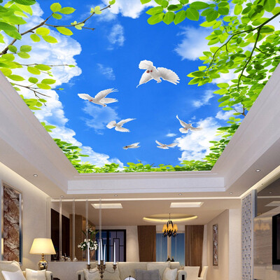 Blue Sky White Clouds Green Leaves Pigeons Ceiling Frescoes Custom Photo Wall Paper Living Room Mural Natural Straw Wallpaper 3D
Blue Sky White Clouds Green Leaves Pigeons Ceiling Frescoes Custom Photo Wall Paper Living Room Mural Natural Straw Wallpaper 3D