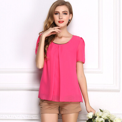 Summer New women's Blouse Korean Slim large size chiffon shirt quality cool short sleeve multi-code L12
Summer New women's Blouse Korean Slim large size chiffon shirt quality cool short sleeve multi-code L12