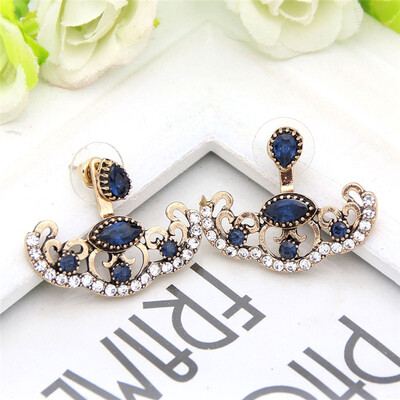 Vintage Turkish Women Resin Hollow Flower Earrings Crystal Antique Gold Color Adjustable Length Earrings Bridal Ethnic Jewelry
Vintage Turkish Women Resin Hollow Flower Earrings Crystal Antique Gold Color Adjustable Length Earrings Bridal Ethnic Jewelry