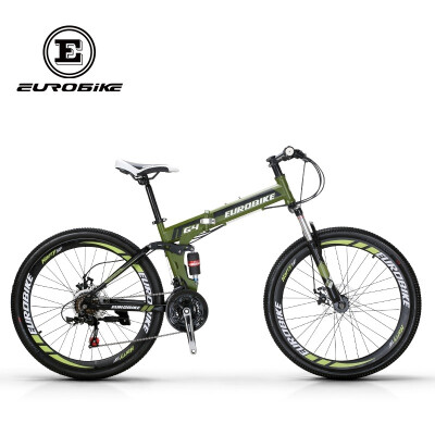 Eurobike G4 26" Folding Mountain Bike SHimano 21 Speed Full Suspension Bicycle Daul Disc Brakes MTB
Eurobike G4 26" Folding Mountain Bike SHimano 21 Speed Full Suspension Bicycle Daul Disc Brakes MTB
