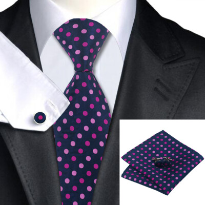 N-0799 Vogue Men Silk Tie Set Pink Polka Dots Necktie Handkerchief Cufflinks Set Ties For Men Formal Wedding Business wholesale
N-0799 Vogue Men Silk Tie Set Pink Polka Dots Necktie Handkerchief Cufflinks Set Ties For Men Formal Wedding Business wholesale