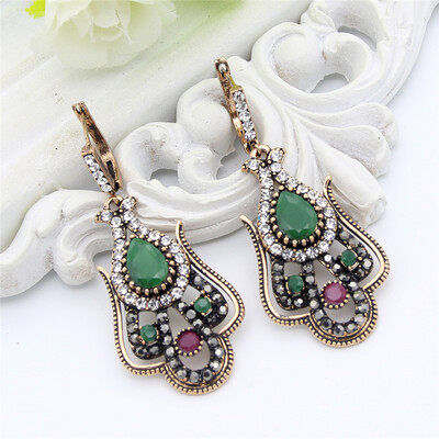 Vintage Turkish Women Blue Resin Tulips Flower Long Hook Earring Antique Gold Color Hollow Arabesque Ethnic Earring India Bijoux
Vintage Turkish Women Blue Resin Tulips Flower Long Hook Earring Antique Gold Color Hollow Arabesque Ethnic Earring India Bijoux