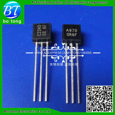 100pcs free shipping 2SA970GR 2SC2240GR (50PCS* A970 +50PCS* C2240 ) TO-92 Bipolar Transistors
100pcs free shipping 2SA970GR 2SC2240GR (50PCS* A970 +50PCS* C2240 ) TO-92 Bipolar Transistors