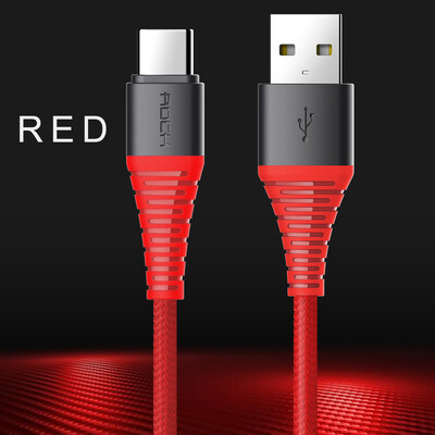 Rock Hi-Tensile Type C 3A Charge & Data Sync Cable Nylon Braided Durable Cord For Samsung Galaxy S8 Note8
Rock Hi-Tensile Type C 3A Charge & Data Sync Cable Nylon Braided Durable Cord For Samsung Galaxy S8 Note8