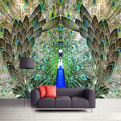 Custom Photo Wall Paper Rolls Peacock Open Screen 3D Large Mural Wallpaper Living Room TV Background Wall Decoration Painting
Custom Photo Wall Paper Rolls Peacock Open Screen 3D Large Mural Wallpaper Living Room TV Background Wall Decoration Painting
