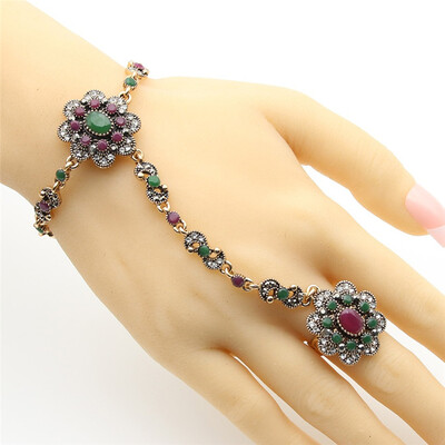 Великолепный Rhinestone ювелирные изделия Турция женщин браслет кольцо Установить Смола Цветок Ретро Золотой цвет Этнические бижут
Великолепный Rhinestone ювелирные изделия Турция женщин браслет кольцо Установить Смола Цветок Ретро Золотой цвет Этнические бижут